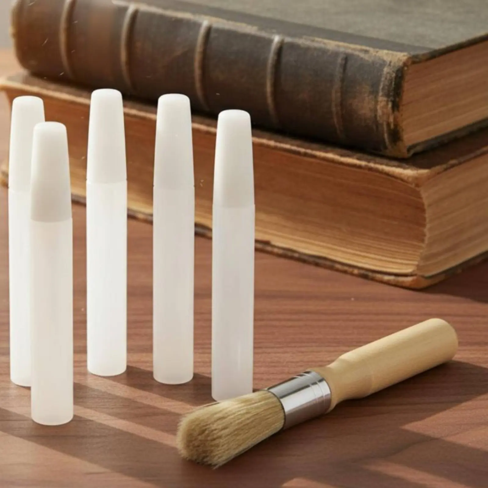 6 Pieces Book Glue and Brush Set Versatile Book Repair Glue Set Bookbinding Kit Fine-Tip Applicator Notebook Making Supplies