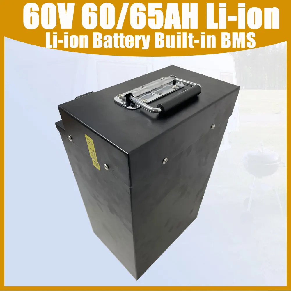 60V 60AH 65AH Li-ion Lithium Polymer Battery For Golf Cart Home Scooters Solar Wind Power Long Working Hours