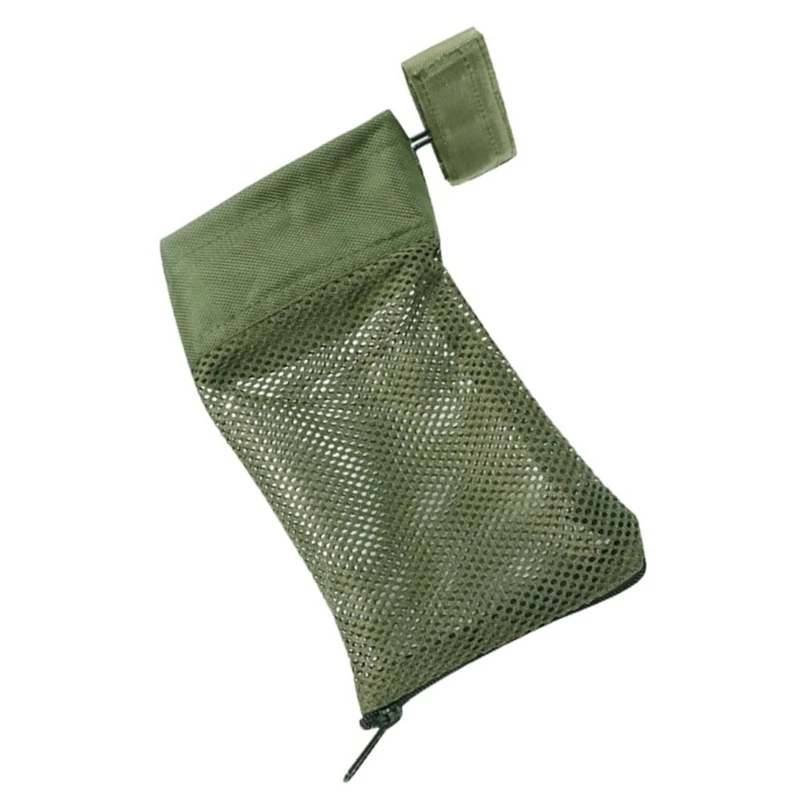 652D Brass Shell Catcher, Brass Shell Collector, Nylon Mesh Tactic Cartridge Catcher Outdoor Shell Storage Bag with Loop Type