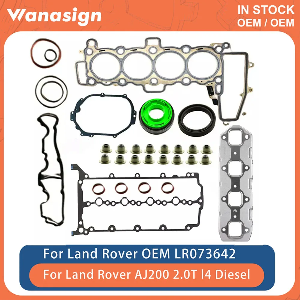 

Engine Full Gasket Kit Fit 2.0 T l4 Diesel For Land Rover Discovery Jaguar AJ200 204DT 204DTA 204DTD 2.0T 2014-2023 LR073642