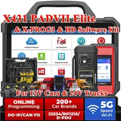 New LAUNCH PADVII X-PROG3 Trucks Kit Scanner Most Complete Set Professional Car Diagnostic Tool Key Programming Scanner