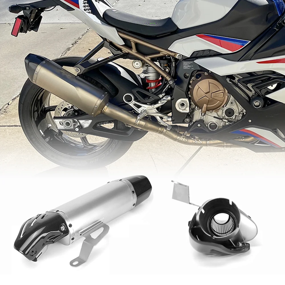 For BMW S1000RR Exhaust Pipe Muffler Removable Slip-On Pipe System 61MM Carbon S1000 RR 1000RR 2019-2022 Motorcycle Accessories