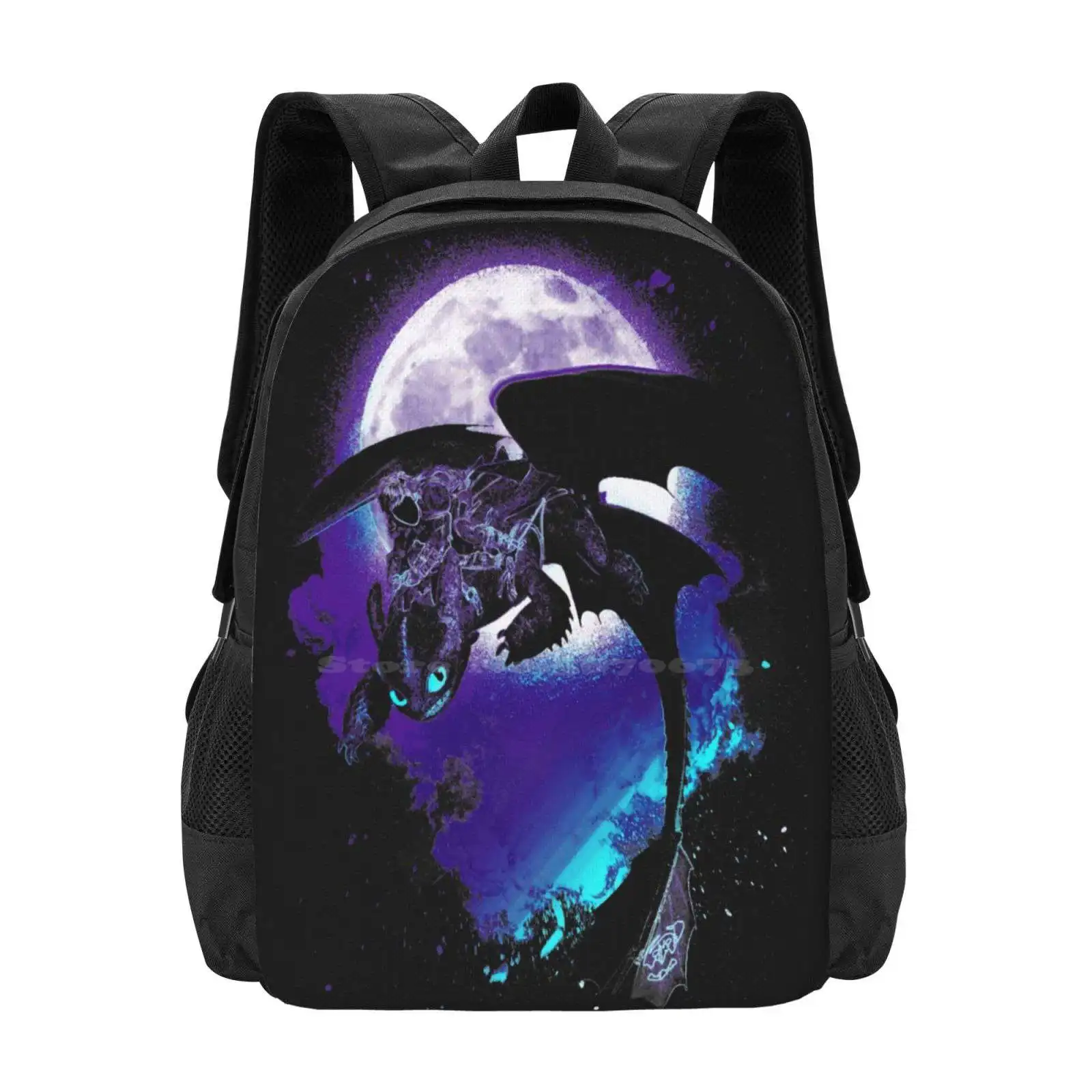 

Soul Of The Nightfury Hot Sale Schoolbag Backpack Fashion Bags Gaming Videogames Colorful Gamer Geek Art Illustration Pop