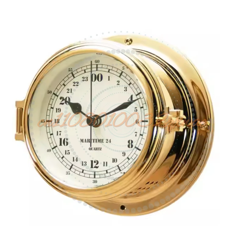 Ship Yacht RV Villa Waterproof and Rust-proof 24-hour Quartz Clock/boat Bell/submarine Bell/copper Case