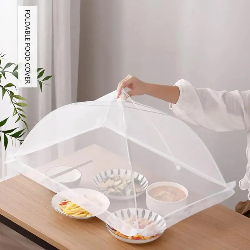 Foldable Food Covers Kitchen Anti Fly Mosquito Tent Dome Net Umbrella Breathable Picnic Protect Dish Cover Kitchen Accessories