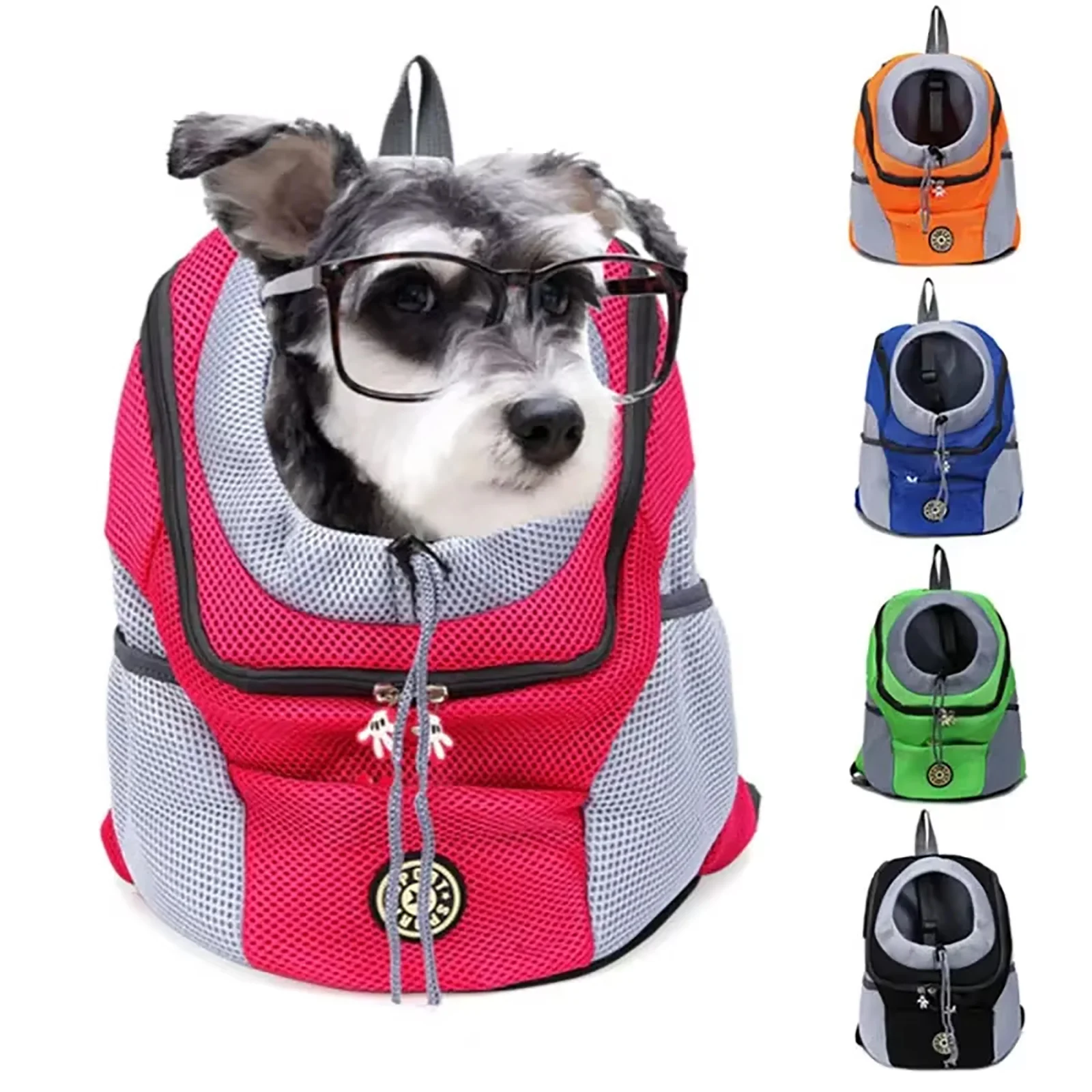 

Dog Travel Portable Backpack Breathable Mesh Cat Puppy Double Shoulder Carrier Bag for Small Dog Pet Outdoor Carring Bag Package