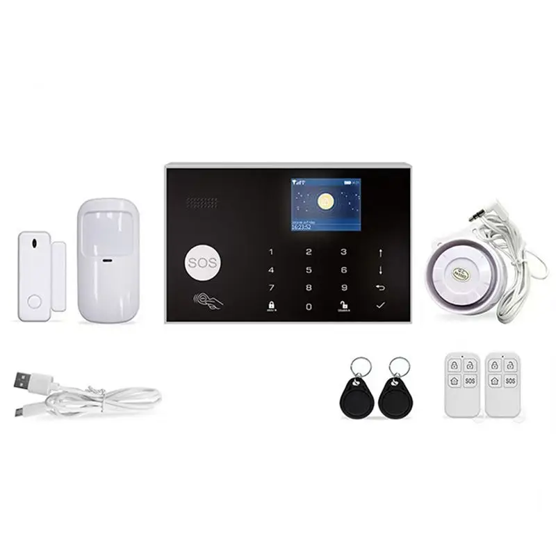 Tuya Wireless GSM+ 4G WIFI Home Burglar Alarm System Smart Security Protection Alarm US Plug-Y41A