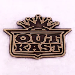 American Hip Hop Duo Brooch Music Enamel Pin Retro Badge Jewelry