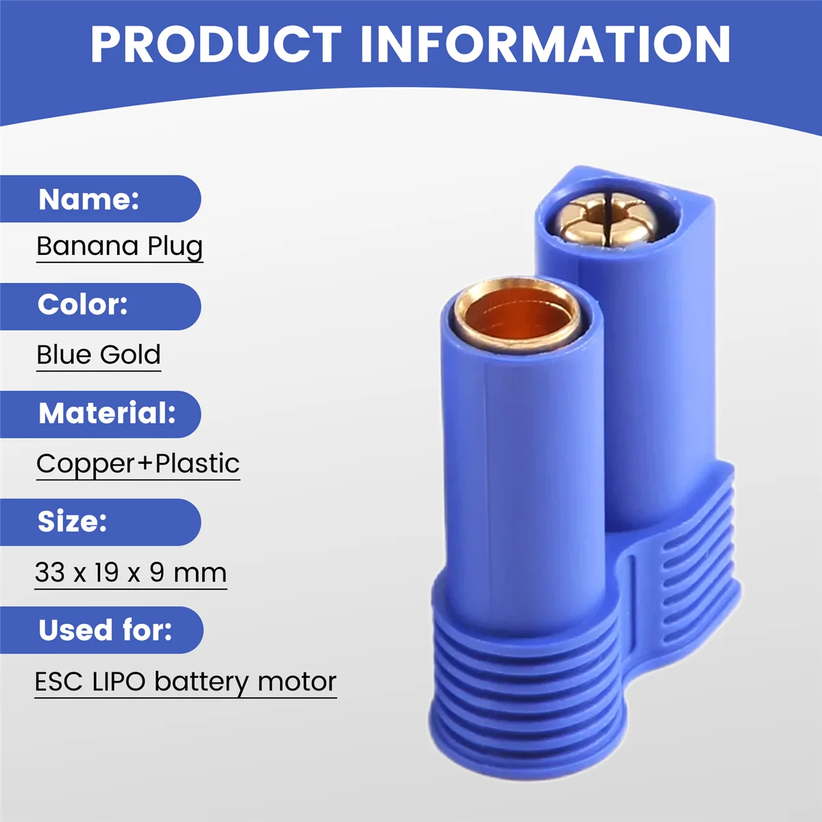 ABNP 5 pares de conector tipo banana EC5 hembra + macho para batería/motor RC ESC LIPO