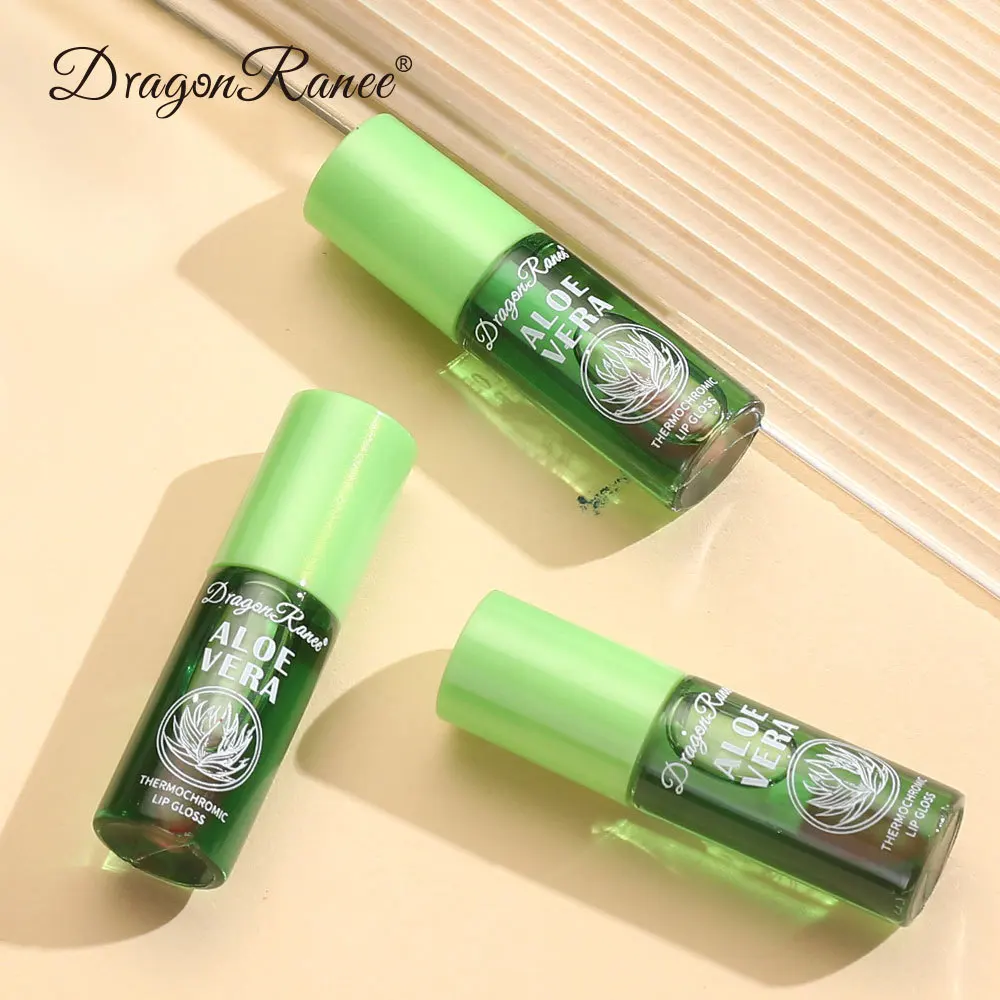 Aloë Vera Kleur Veranderende Lipolie Hydraterende Natuurlijke Aloë Lipgloss Kersenroze Temperatuurverandering Lippenbalsem Voedzaam Lipverzorging