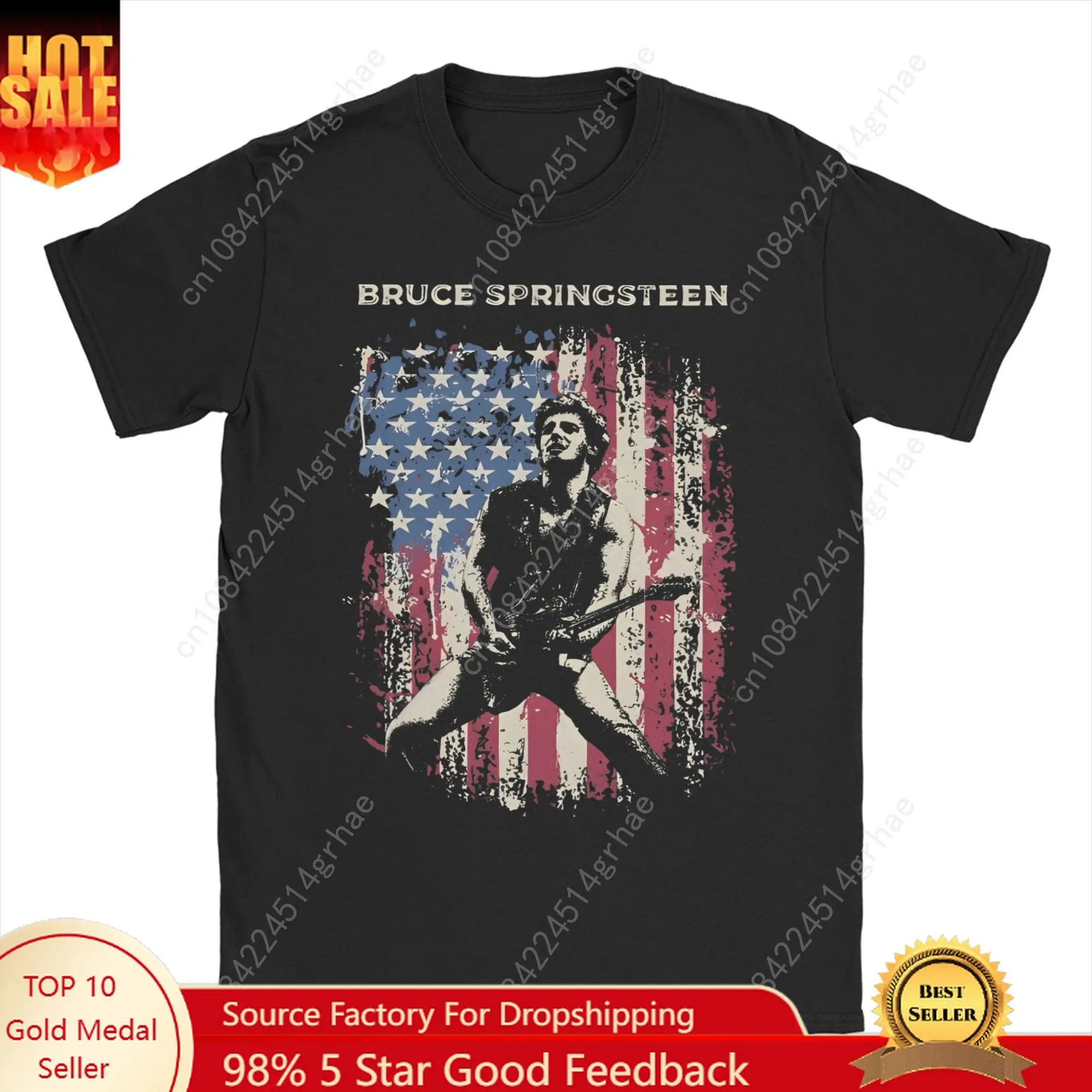 

Bruce Springsteens Men T Shirt Music Amazing Tee Shirt Short Sleeve O Neck T-Shirt Cotton Classic Clothes