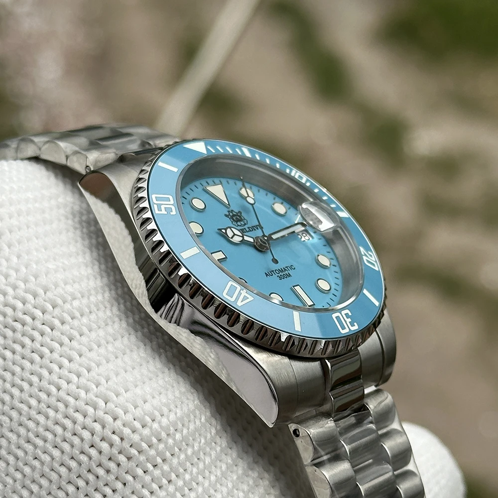 STEELDIVE Men Diver Watch 40.5mm Automatic Mechanical Wristwatch 30Bar Waterproof BGW-9 Luminous Sapphire NH35 Ceramic Bezel
