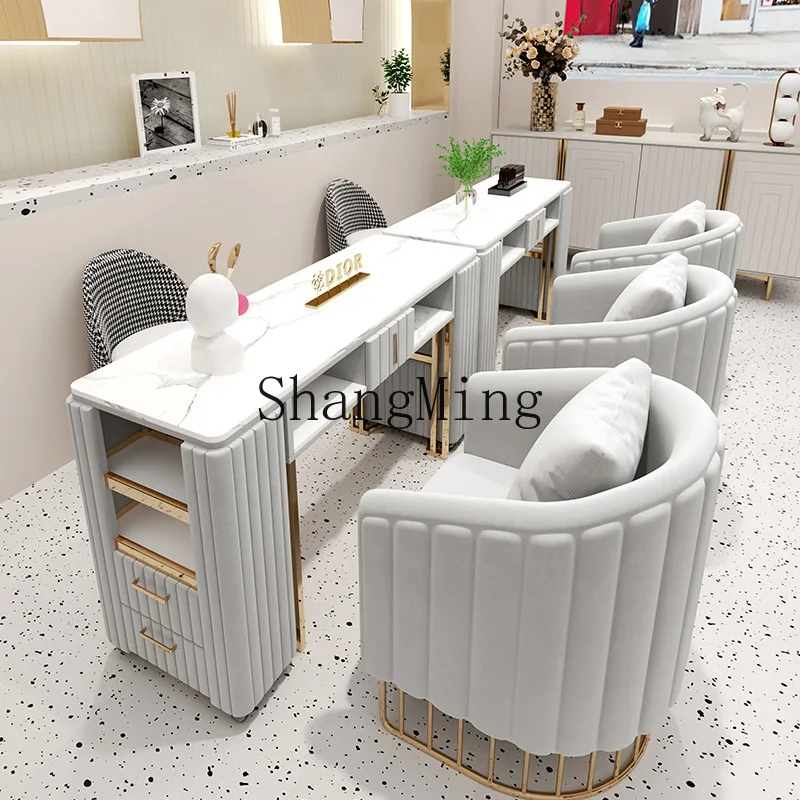 ZYYCleaner Salon de manucure Salon de manucure canapé Table et chaise Nail Art Table et chaise ensemble combinaison avec aspirateur
