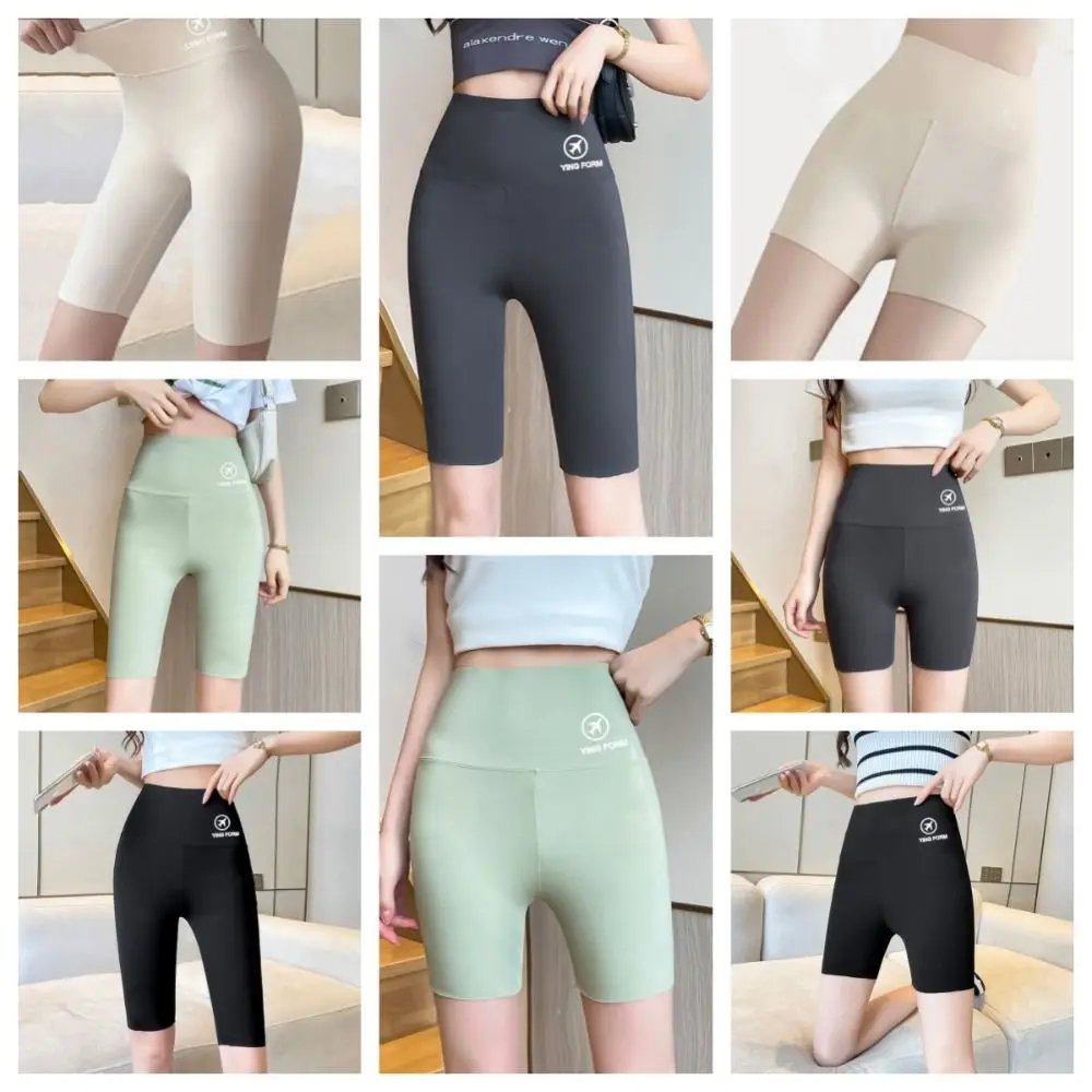 Seamless Tight Hip Lift Yoga Shorts Elastic Breathable Tummy Control Women Leggings Peach Butt Shapewear Biker Shorts Running