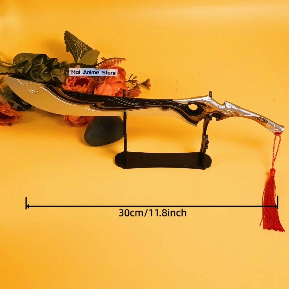 11.6 pouces métal trois royaumes Katana taille réelle japonais Katana Original samouraï sabre Anime épée antique damas épée jouet cadeau