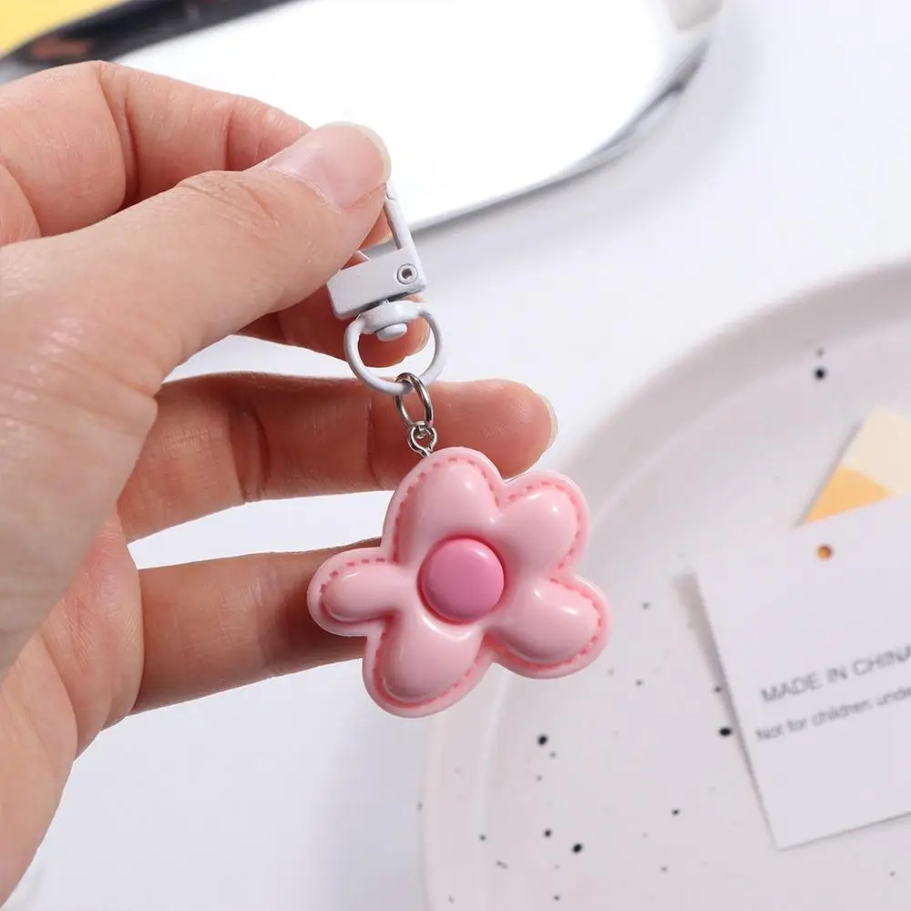 Fashion Korean Style Flower Keychain Mini Kawaii Resin Floral Keyring Cute Colorful Bloom Pendant Couple
