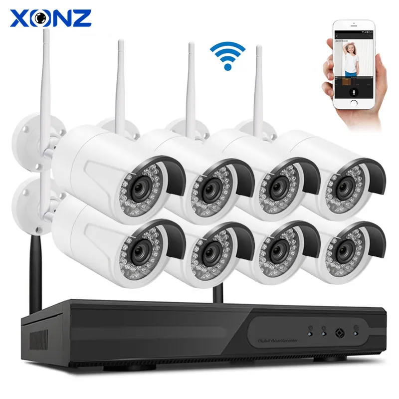 Security system  8 Channel  wifi NVR  kit, CCTV standard wifi ip camera with nvr kits