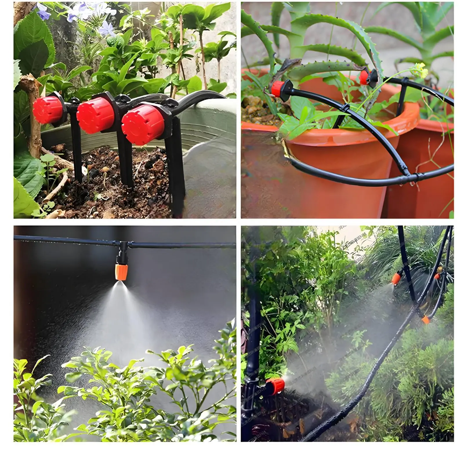 

DIY Trickle Irrigation Kit Easy To Assemble Trickle Irrigation Kit Plant Watering System Adjustable Nozzles for Balcony