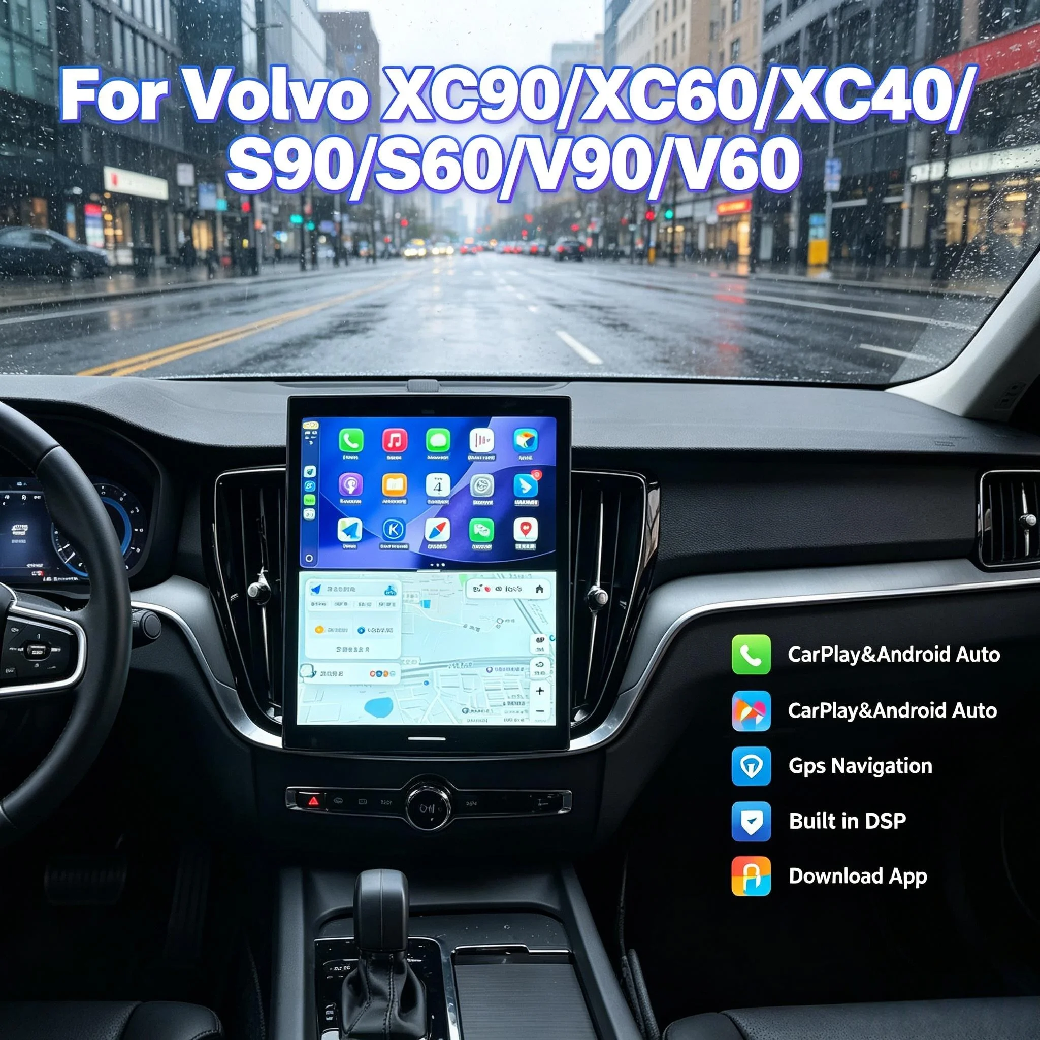 12,1 Zoll Für Volvo XC90/XC60/XC40/S90/S60/V90/V60 2017-2027 Auto-Stereoanlage Multimedia Autoradio Android 13 Octa Core GPS 4G WIFI