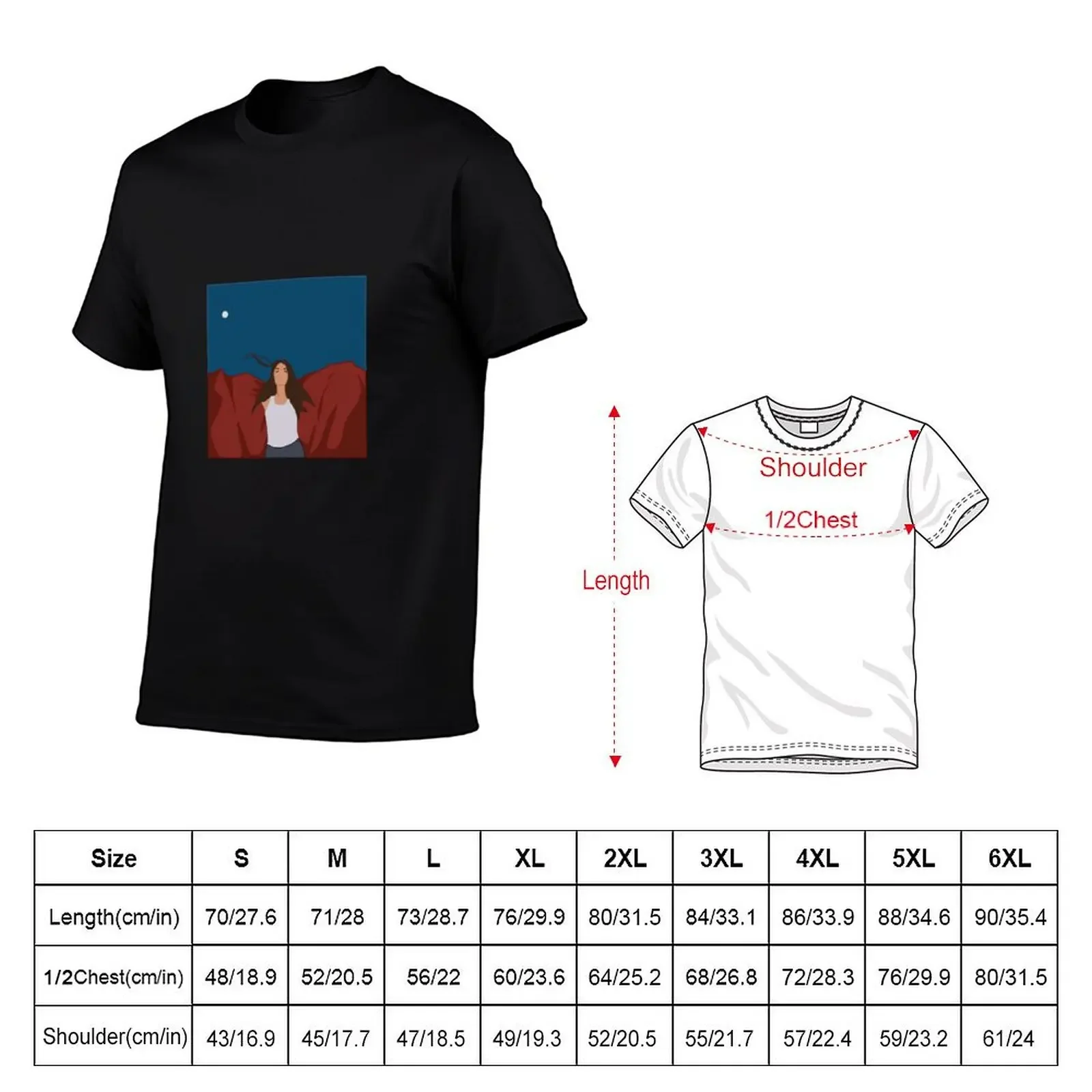 Maggie Rogers Line Drawing T-Shirt tees blacks mens tall t shirts