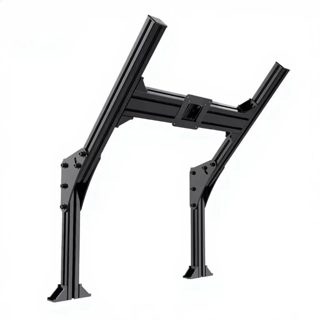 Customizable Four TV Stand for Racing & Flight Sims Heavy      Aluminum Material for Triple or Quad Screen Simulator Rig