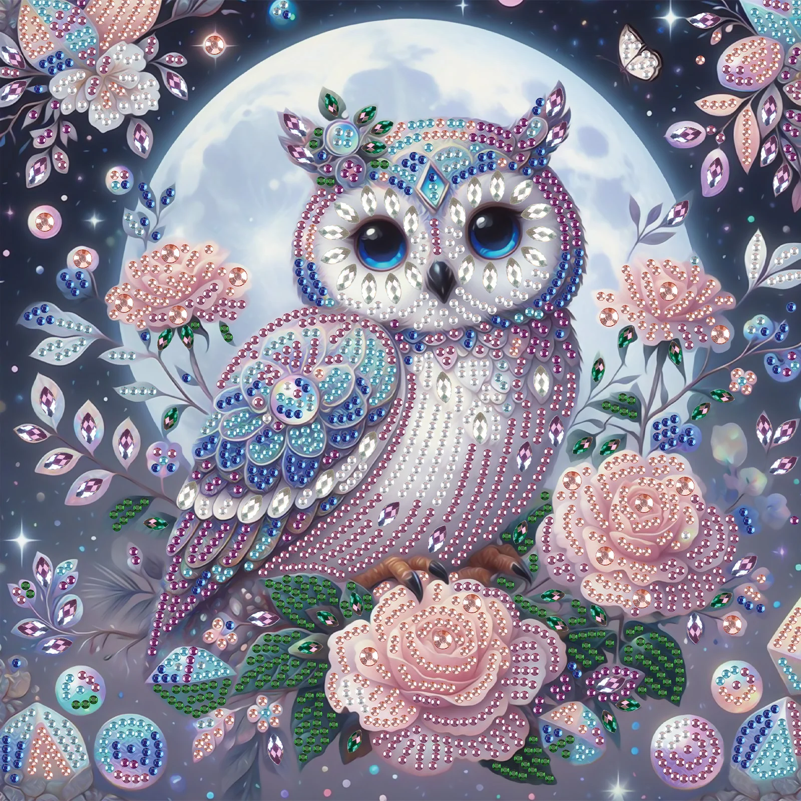 Owl Special Shape Diamond Art Painting Kit for Adult Beginner,Crystal Diamond pecial Shape Kit for Home Wall Decoration Gift