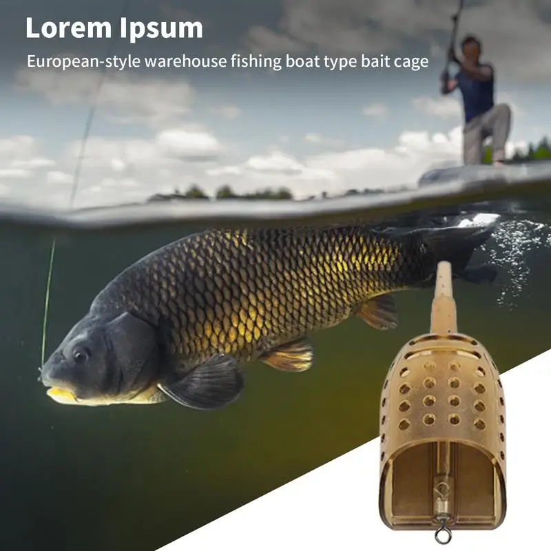 Carp Bait Cage Hollow Design Small Accessories Nest Maker Bait Cage Fishing Feeder Cage Eight-shaped Ring Lure Fish Accessories