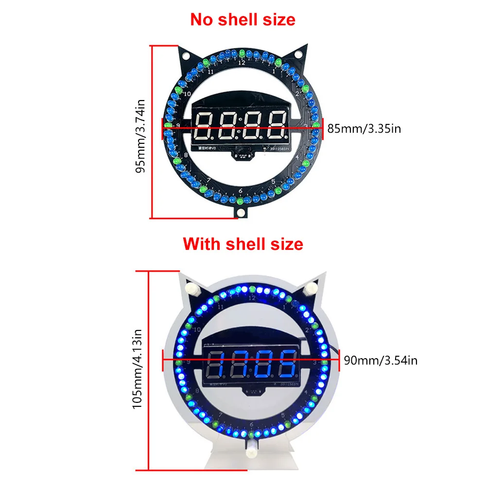 LED Alarm Clock DIY Electronic Welding Kit Multifunctional Clock Creative Light Control Temperature Assembly Welding Loose Parts