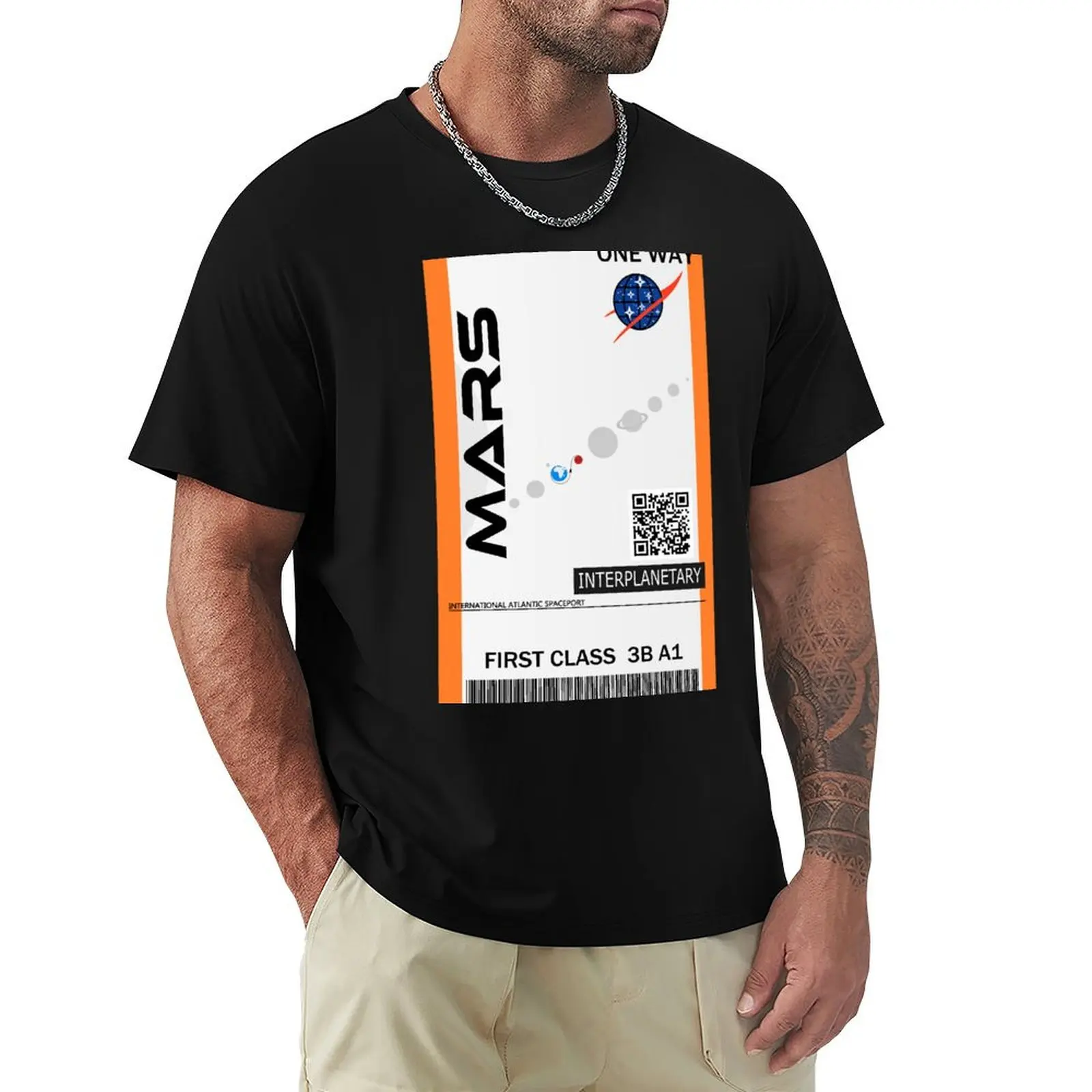 Mars space ticket T-Shirt High Quality Durable T-Shirt