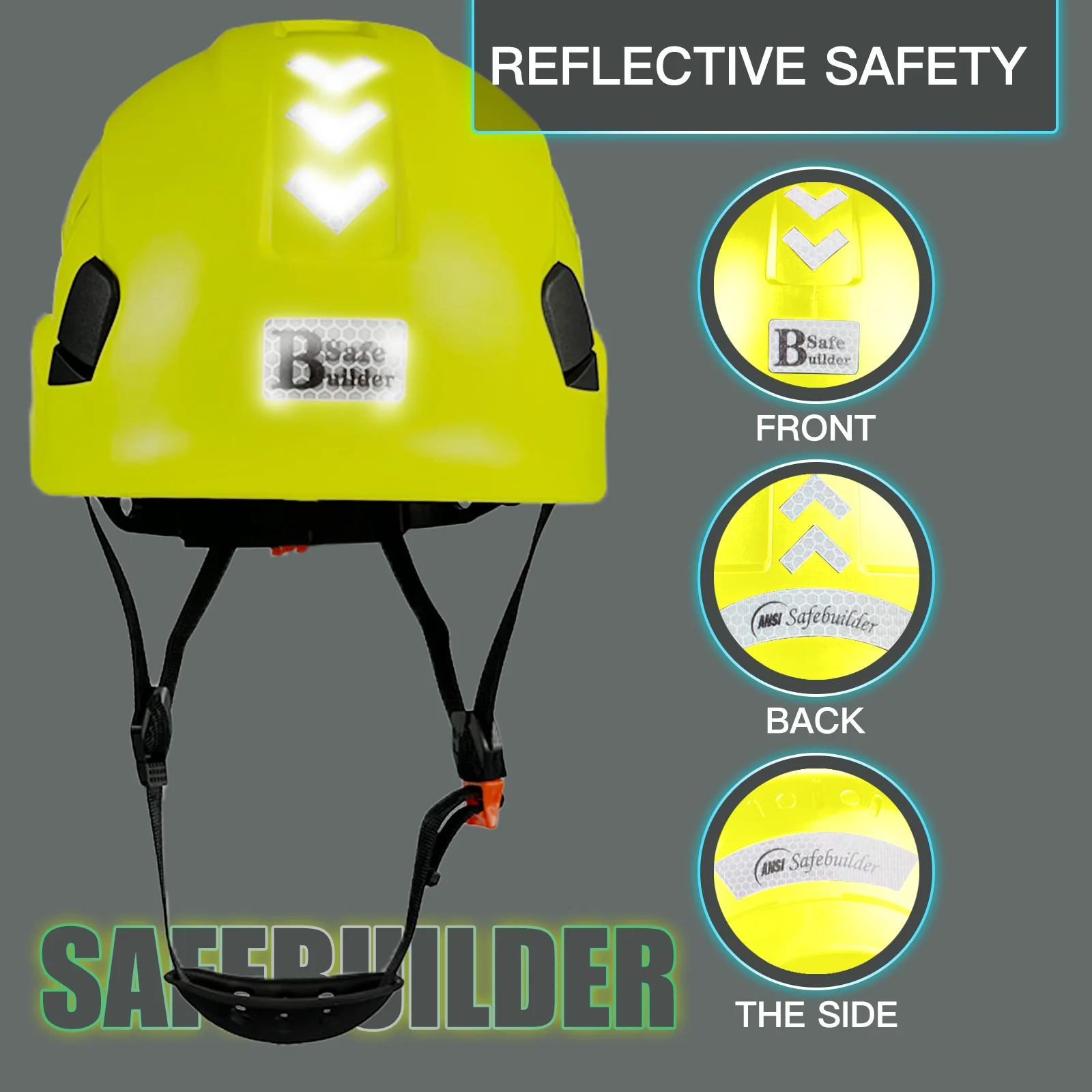 ANSI Z89.1 Construction Safety Helmet ABS Hard Hat Adjustable Ventilation System Hardhats Industrial Work Head Protection