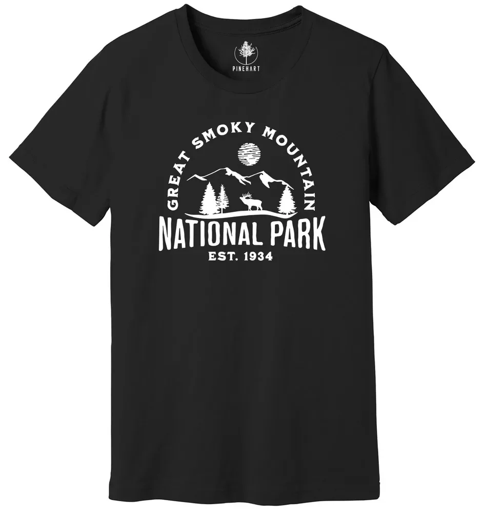 Smoky Mountains Shirt, Great Smoky National Park Shirt, Smoky Mountains Hiking   High Quality 100%Cotton Short Sleeve