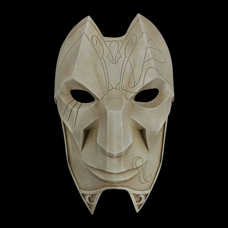 Game LOL Khada Jhin Cosplay Mask The Virtuoso Face Resin Mask Party Prom Photography Props