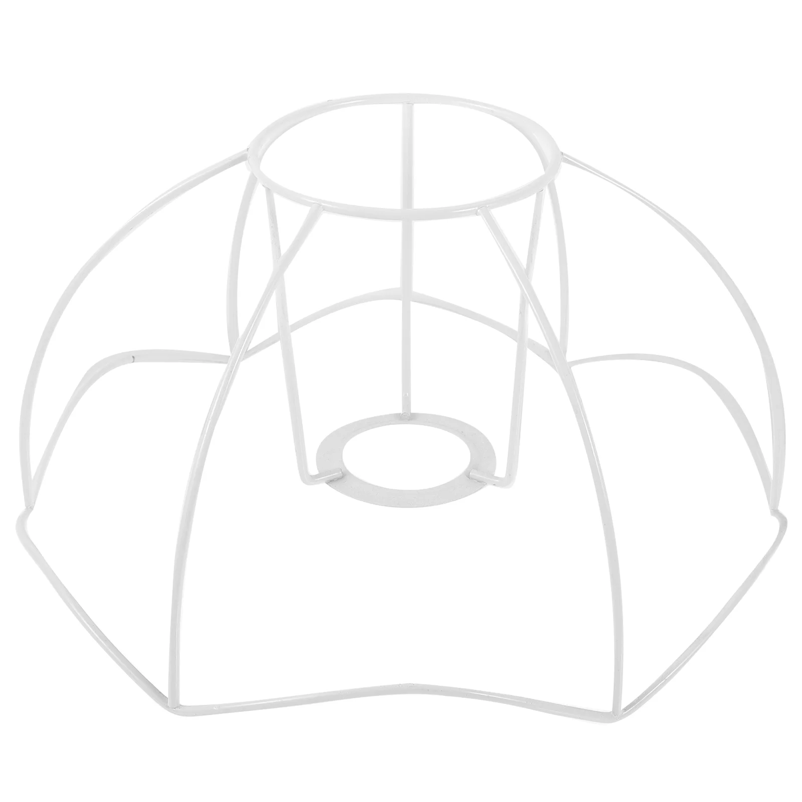 Round Sturdy Iron Lampshade Frame Desk Shade Brackets Table Diy Cover Frames Metal Light Racks Lamp Covers Lighting Accessories
