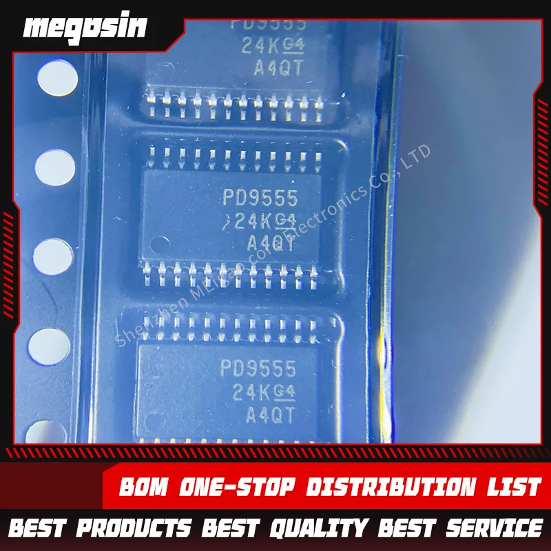 5PCS/LOT PCA9555PWR Screen printing PD9555 TSSOP24  I/O Expander Logic Chip