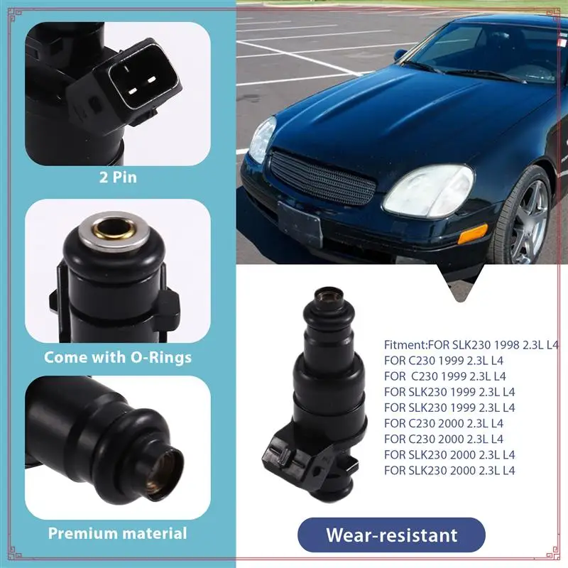 

For Mercedes-Benz SLK230 C230 2.3L L4 Fuel Injector Nozzle Replacement Set–0000788123 4Pcs/Lot 1998-2000