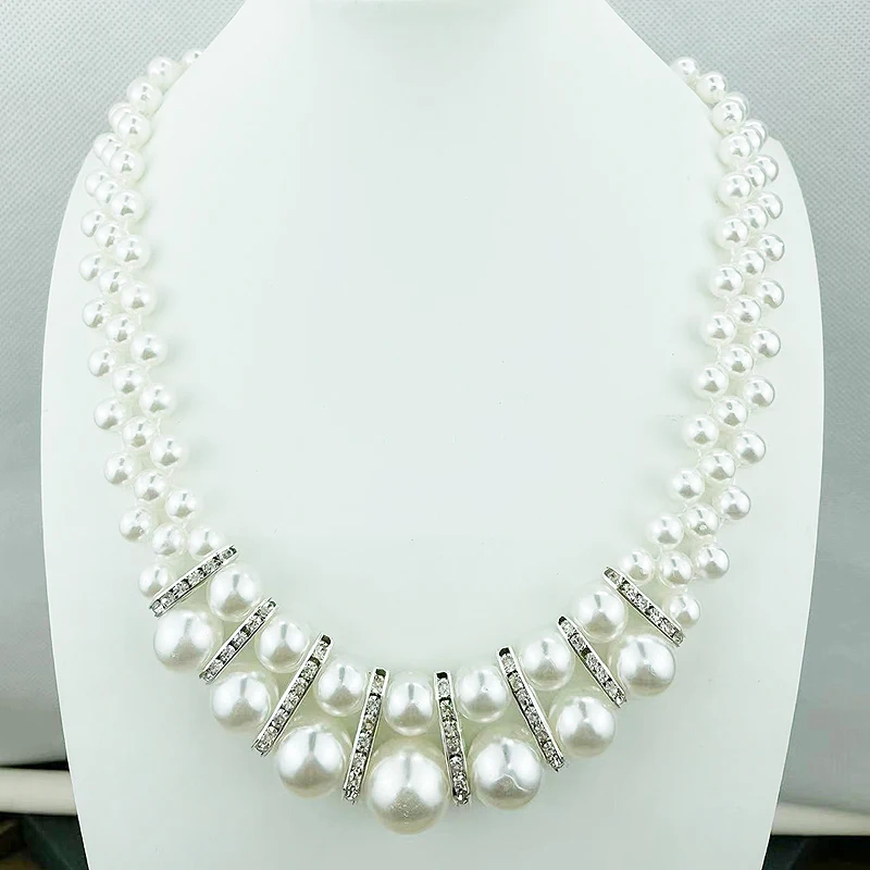 tiki  по 1 грн все New Casual Sporty Women Crystal Pearl Necklace Jewelry Cheap Pearl Chokers Necklace Women Fine Quality