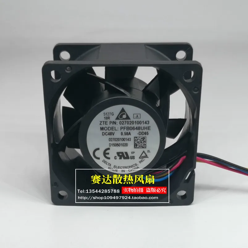 Original PFB0648UHE 48V 0.50A 6038 double ball high air flow cooling fan