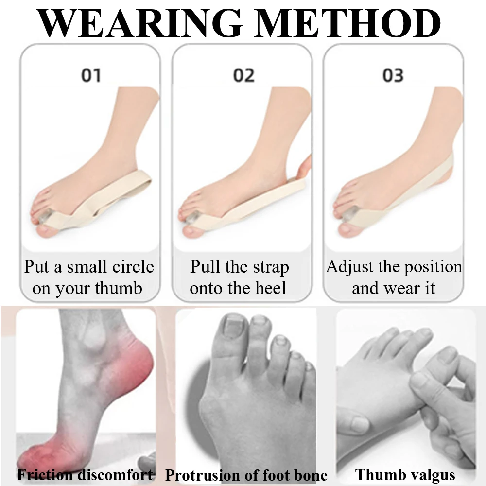 Big Toe Straightener Bunion Corrector Orthopedic Splint Hallux Valgus Day Night Support Women Men Pain Relief Pads KOTLIKOFF