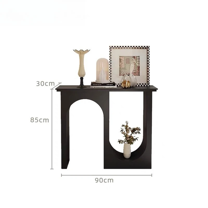 

Italian special-shaped entrance platform minimalist rock slab table living room end view wall table