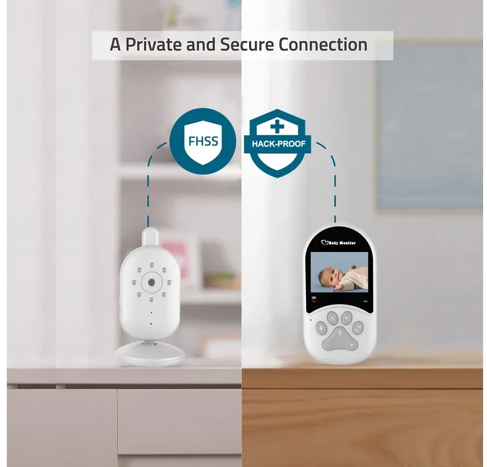 Night Vision Wireless 2.4 Inch Baby Monitor Child Safety Lullaby 2-Way Audio Alarm Clock Video Safety Baby Monitor SM660