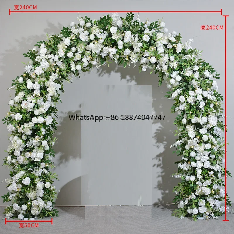 

Artificial Silk Wedding Arch Flower Decoration Floral Arrangement Background for Wedding Ceremonies