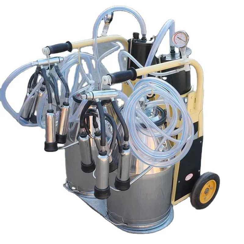 YYHC-High-yield Small-size Livestock Milking Machine Double-barrel Portable Milking Machine For Cow Goat Sheep And Camel