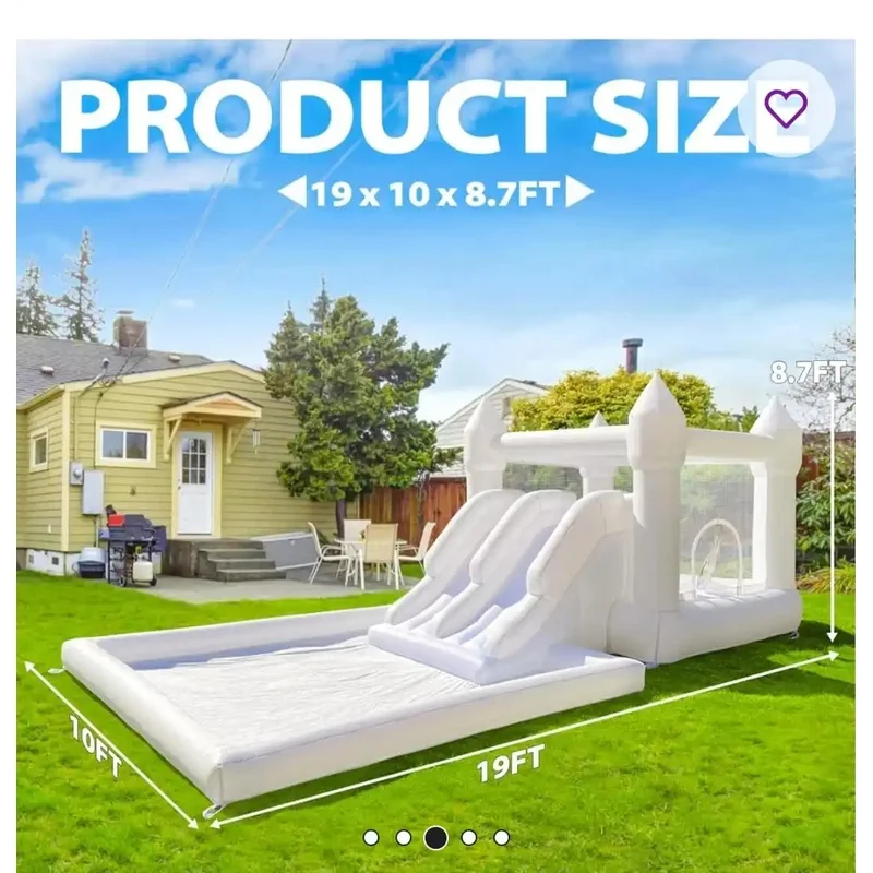 Commercial Indoor White Inflatable Bounce House with Slides and Ball Pit for Kids Party Outdoor Bouncy Castle Inflatable Bouncer