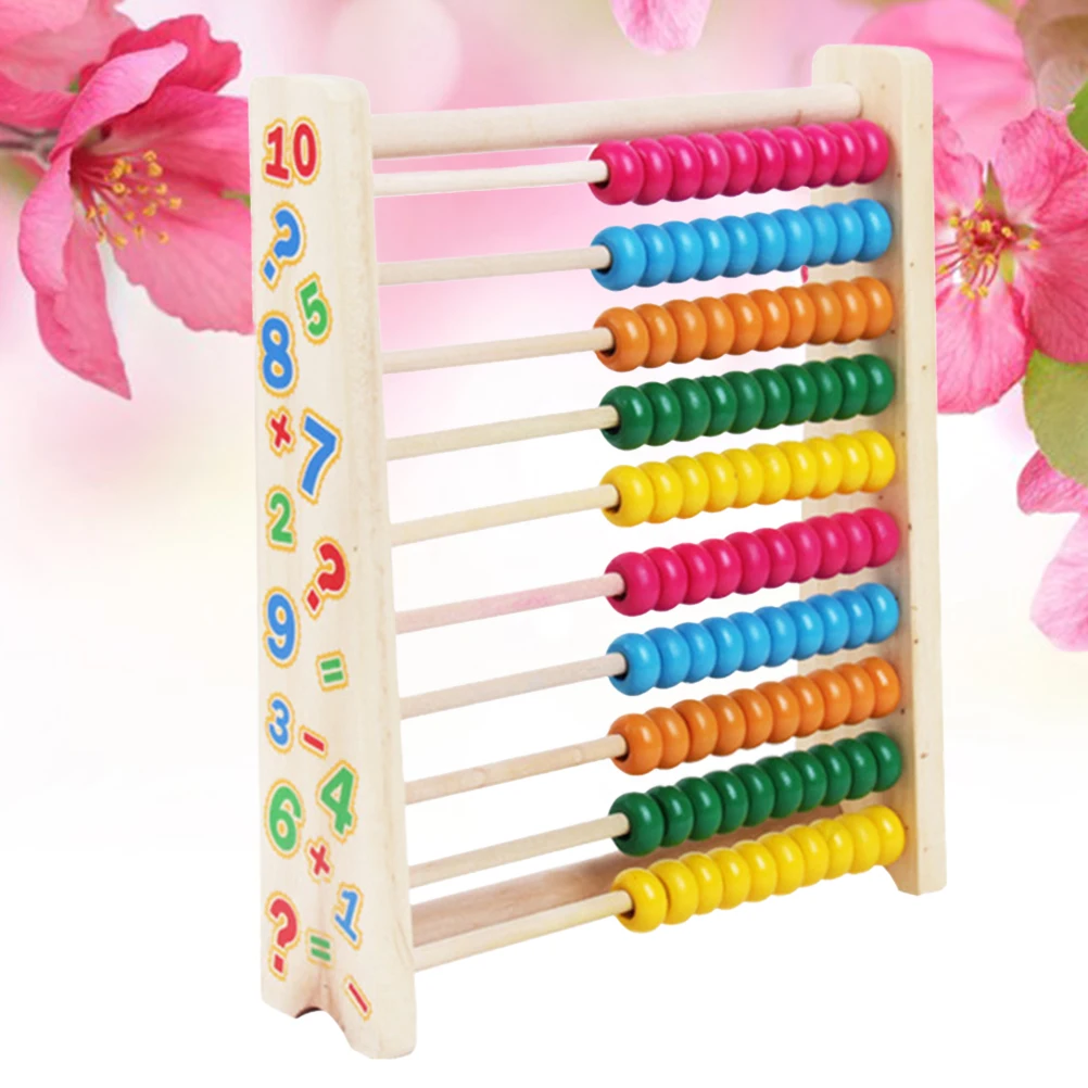 

10 Stalls Beads Calculation Frame for Kids Early Education Wooden Math Toys Children Gifts Gifts Montessori Learning
