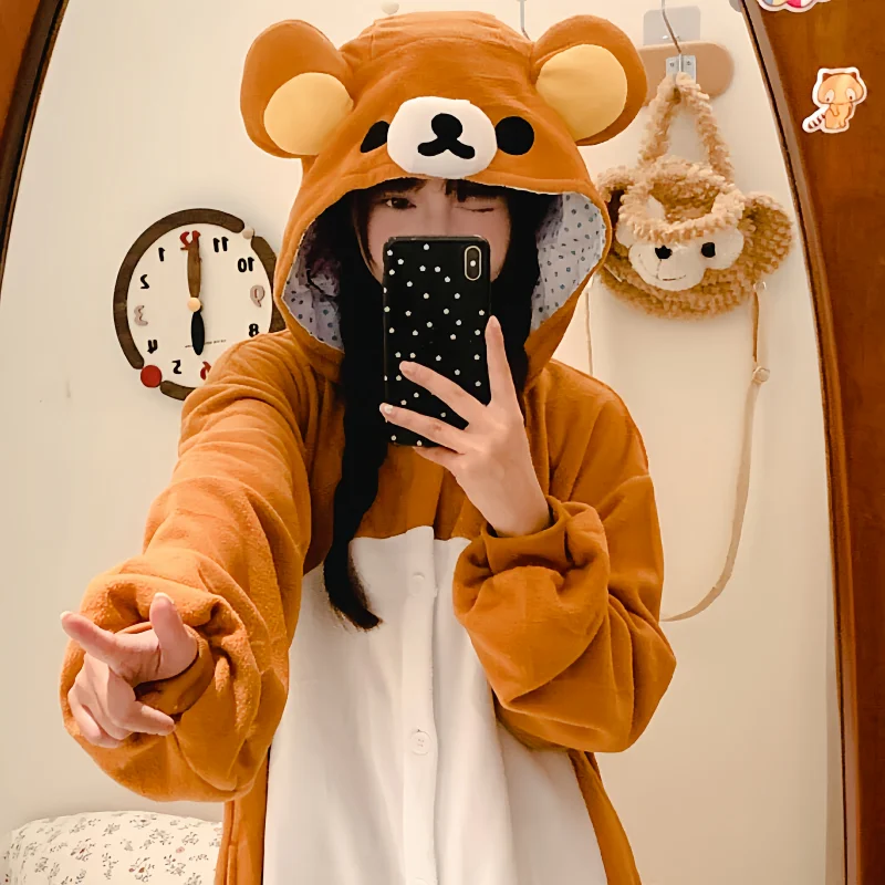 

New Arrival Spot Goods Hot Sale Original Kawaii Easy Bear Jumpsuits Warm Sleepwears For Home Use Toys Collections Birthday Gifts