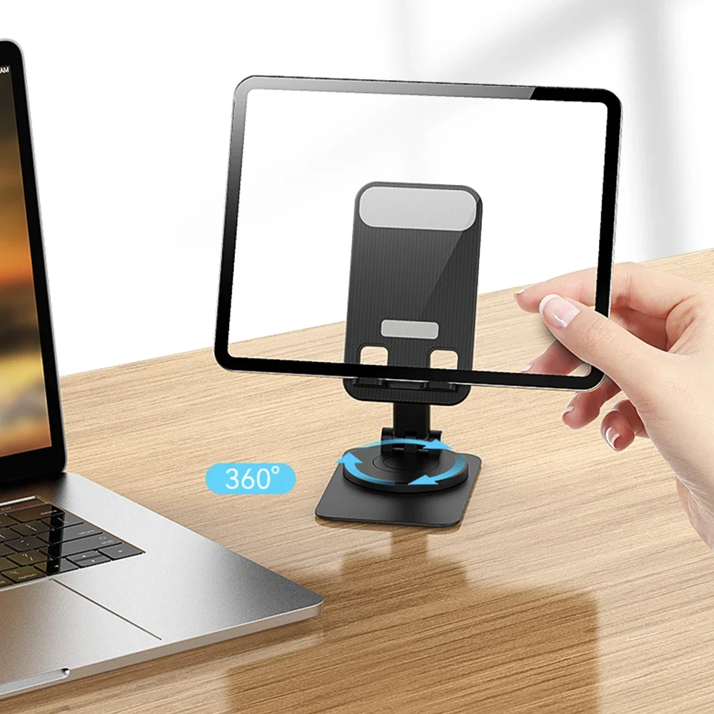 Металлическая настольная подставка-держатель для телефона Xnyocn 360 ° для IPhone, IPad, Xiaomi, регулируемая настольная подставка для планшета, сотового телефона, прикроватная подставка для ленивых