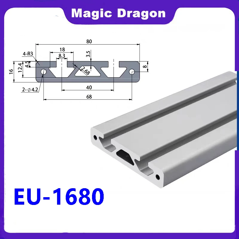 1PCS 1680 European Standard Aluminum Profile Slide Rail Industrial Aluminum Alloy Engraving Machine Table Slide Rail Accessories