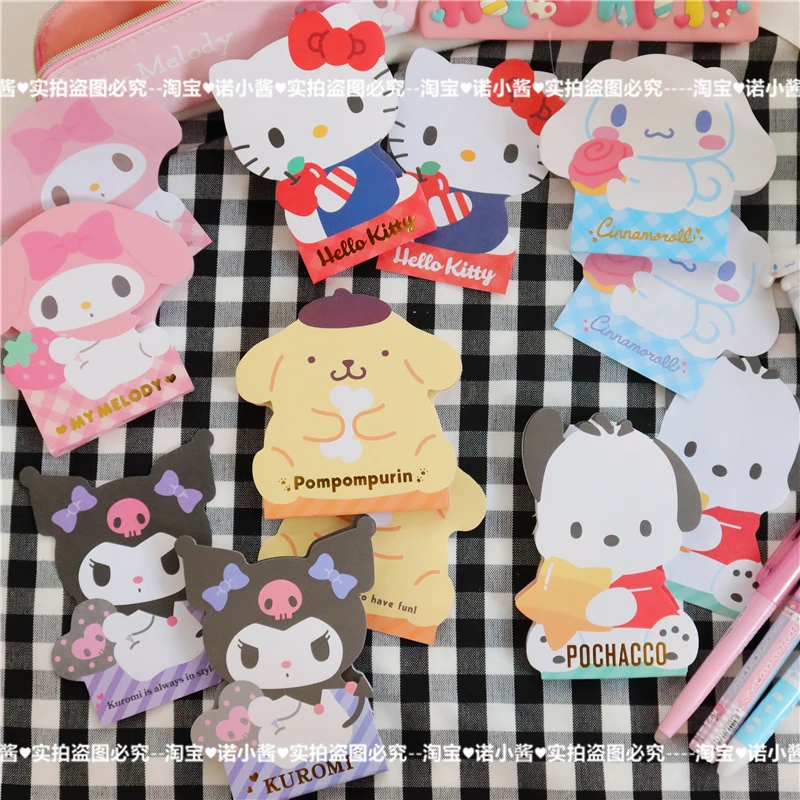 New Hello Kitty Notebook Cute Cinnamoroll Personalized Kuromi Hand Book Note Paper Cartoon Memo With Fun School Supplies