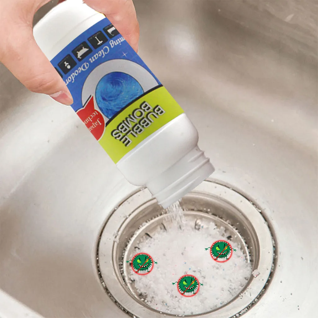 100g Powerful Sink Drain Cleaner High Efficiency Clog Remover Kitchen Sewer Power Pipe Channel Powder Cleaning Tools