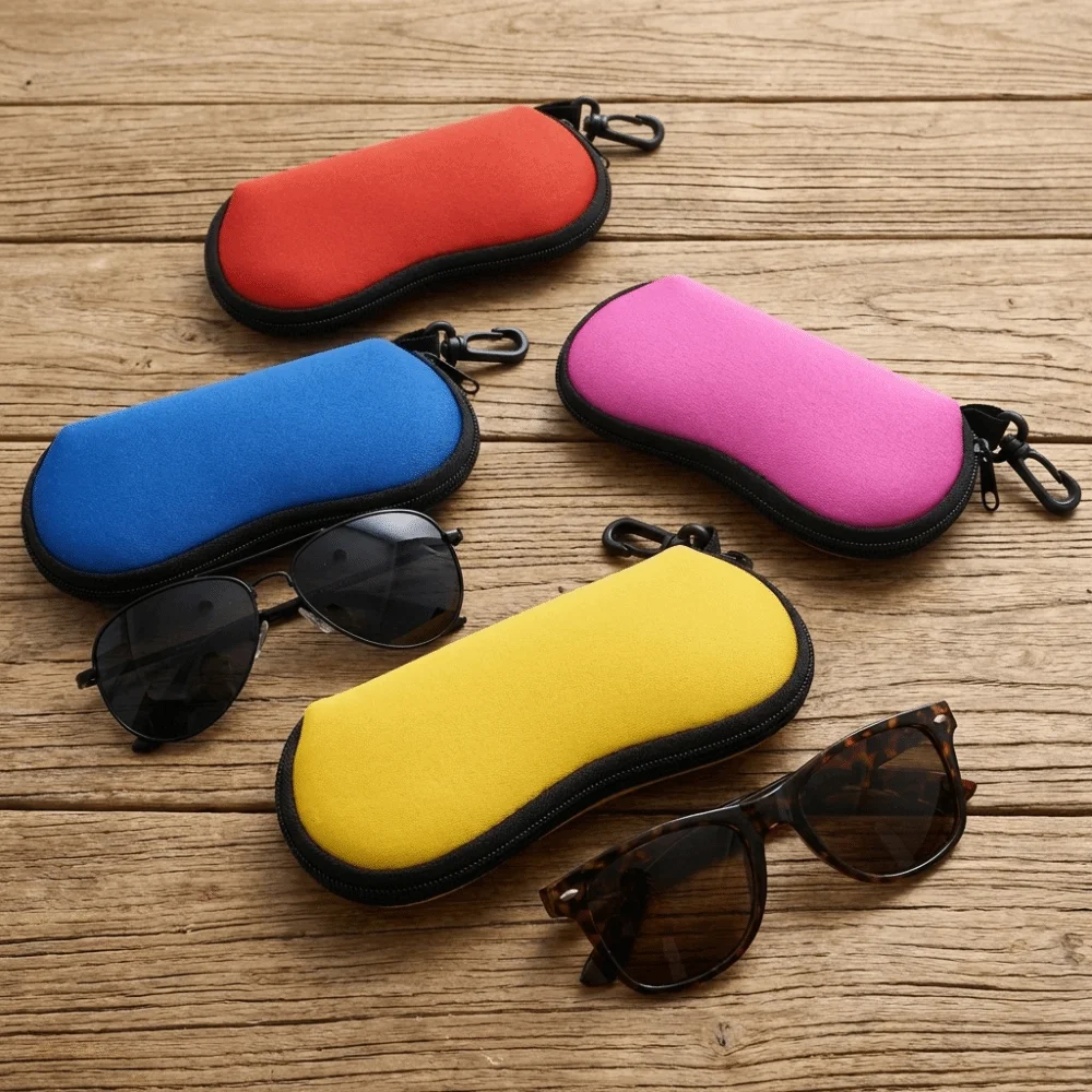 Waterproof Portable Eyeglass Pouch Dustproof Shockproof Glasses Storage Bag Zipper Closure Ultra Light Sunglasses Protective Box